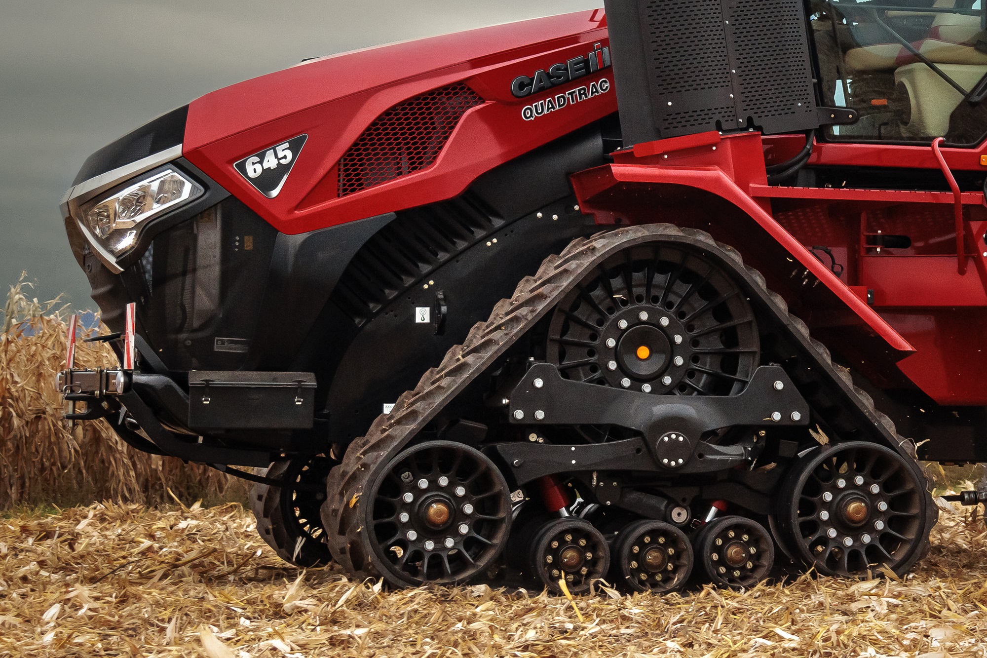 The Case IH Quadtrac's award winning heavy-duty suspension