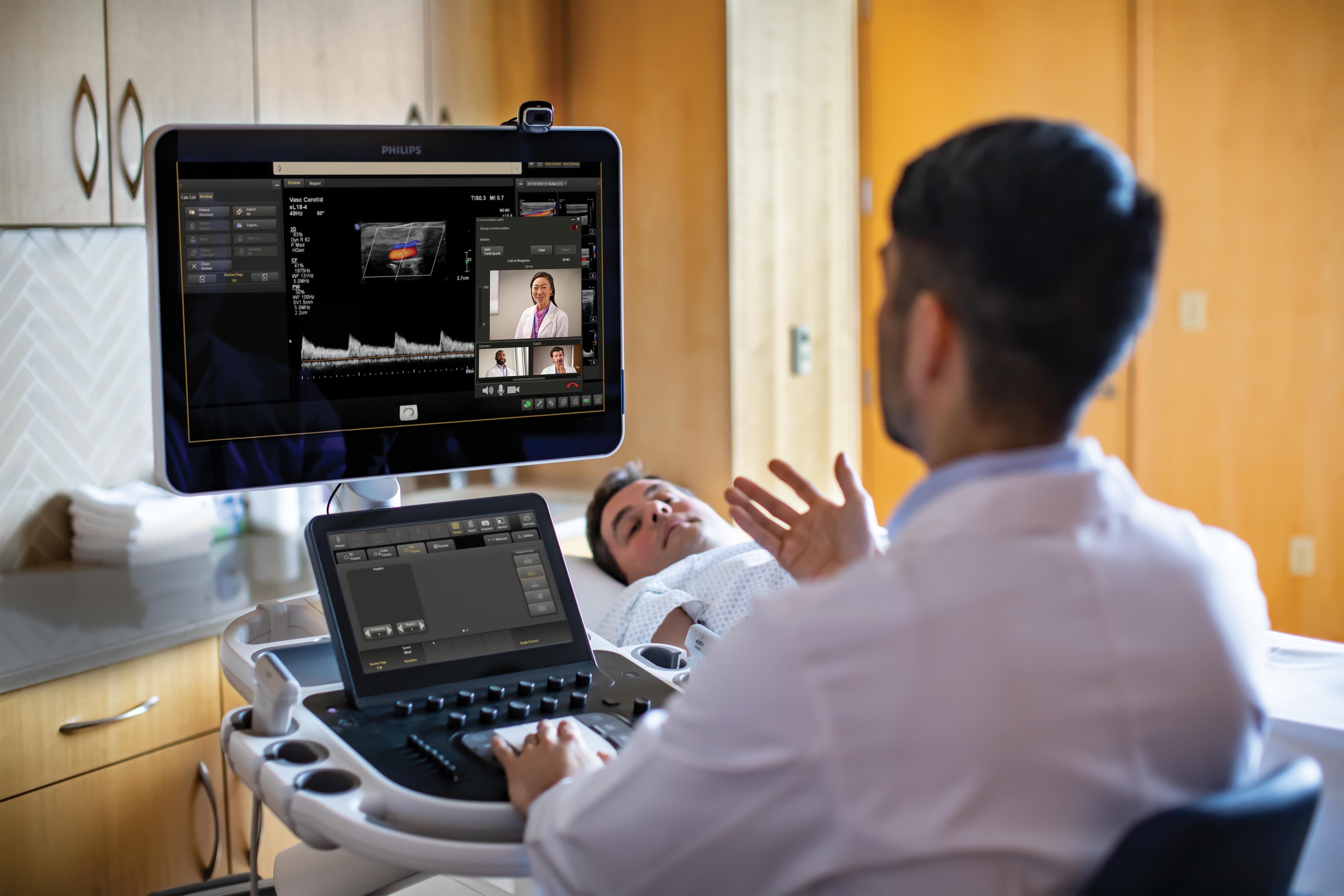 Remote collaboration ultrasound EPIQ Elite VM10