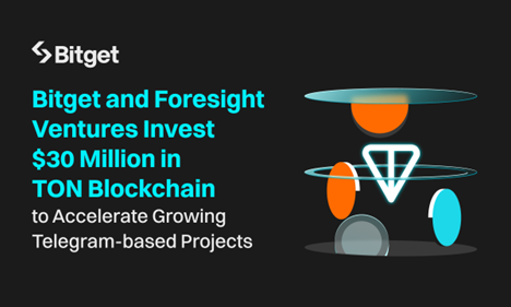 Bitget and Foresight Ventures Invest $30 Million in TON Blockchain to Accelerate Growing Telegram-based Projects