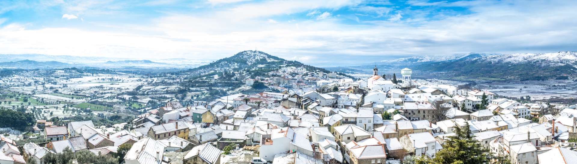 Snow-capped Belmonte in winter.