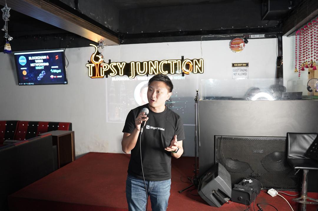 Bitget Wallet COO Alvin Kan at Pushpendra x Bitget’s meetup in Malaysia