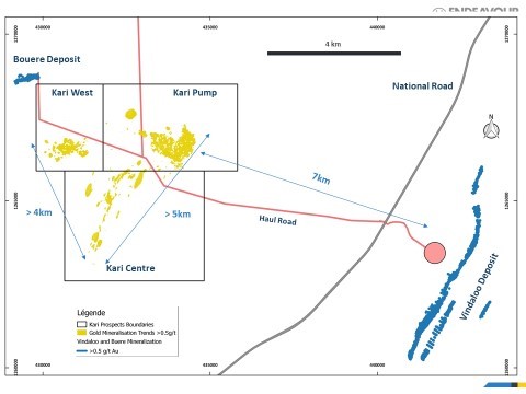 Figure 1 - Simplified Houndé Exploration Targets Map