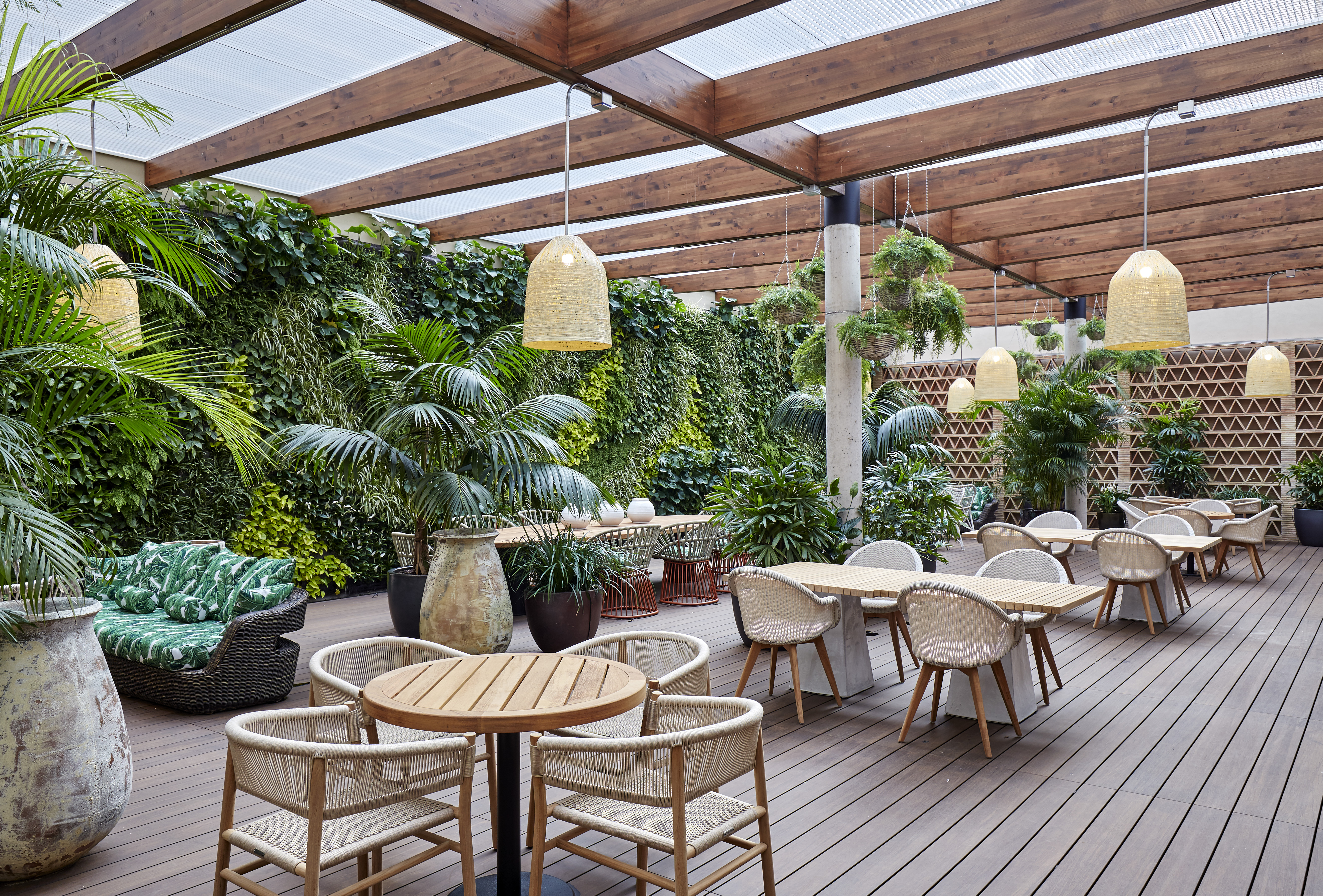 Terrace at Radisson Blu 1882 Hotel, Barcelona Sagrada Familia