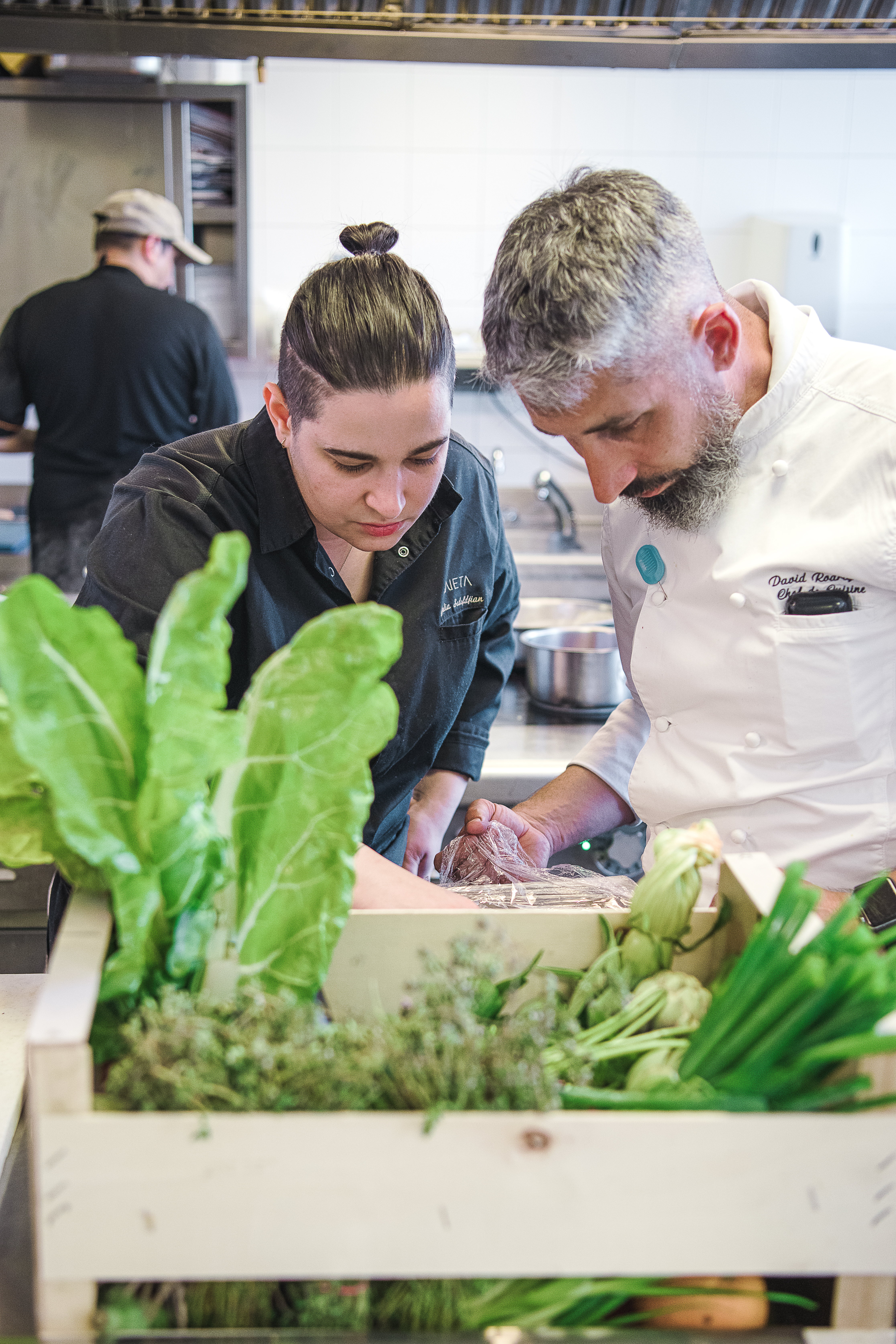 Julia Sedefdjian & David Rodriguez creating the new menu