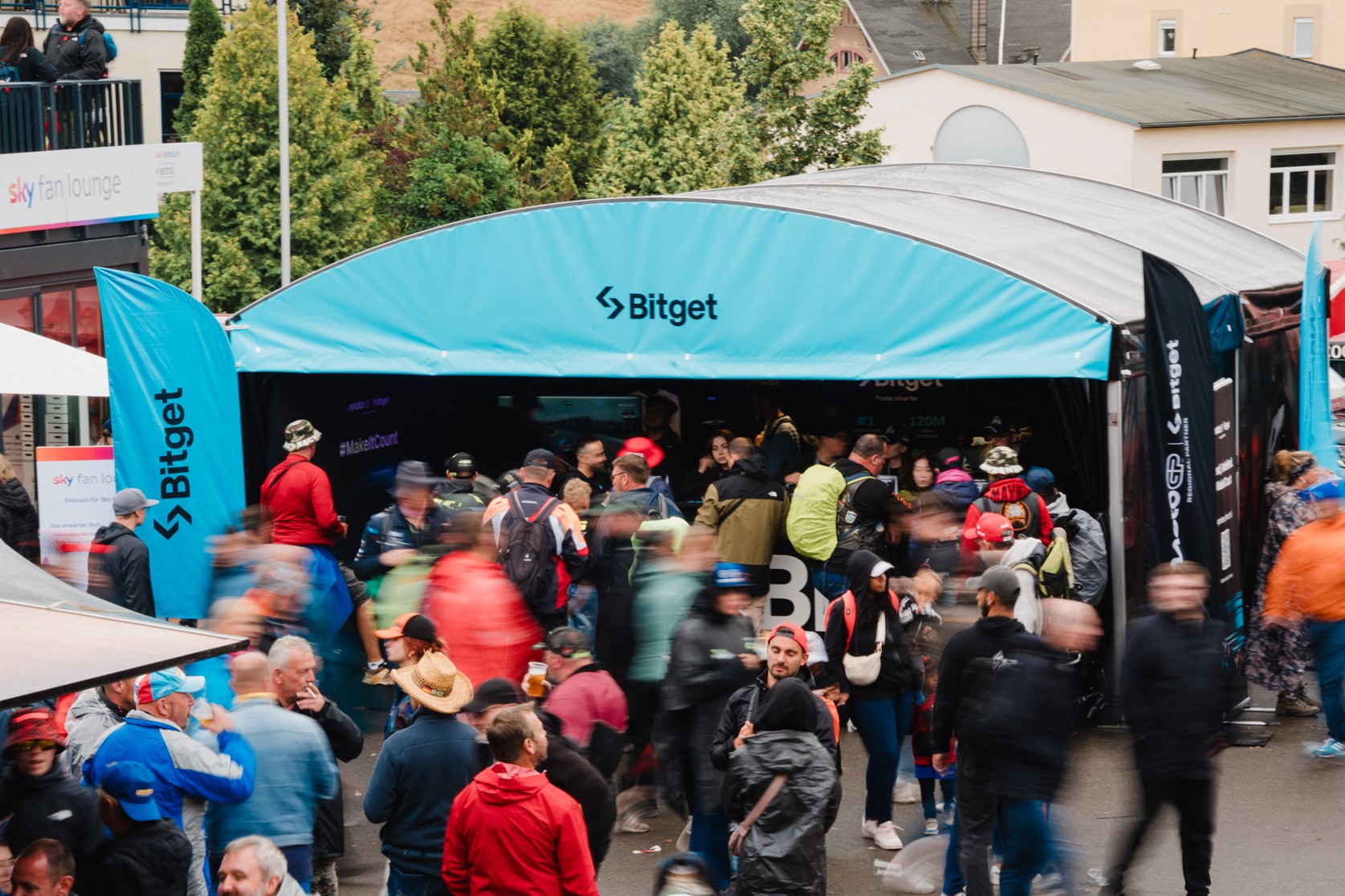 Bitget booth at MotoGP Germany