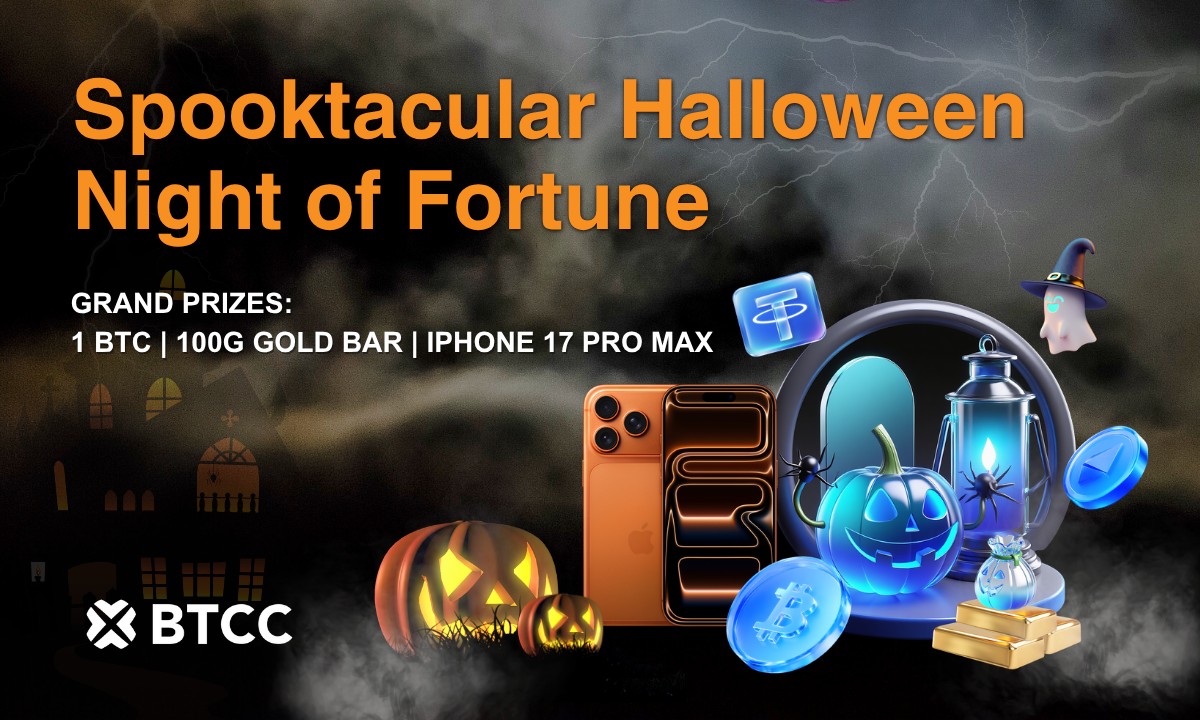 BTCC Exchange Announces Spooktacular Halloween Night of Fortune Campaign with Bitcoin, Gold Bars, and iPhone 17 Pro Max Prizes