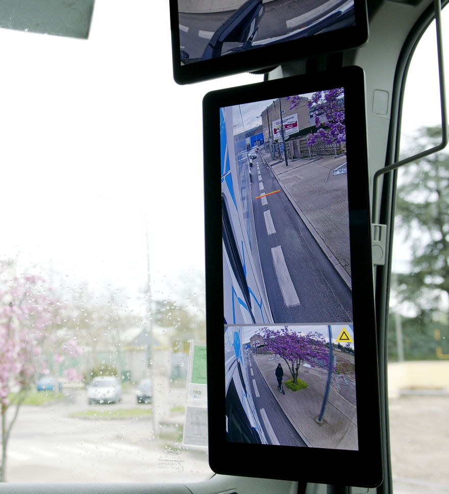 Gauzy Smart-Vision camera monitoring system (CMS) for commercial trucking 