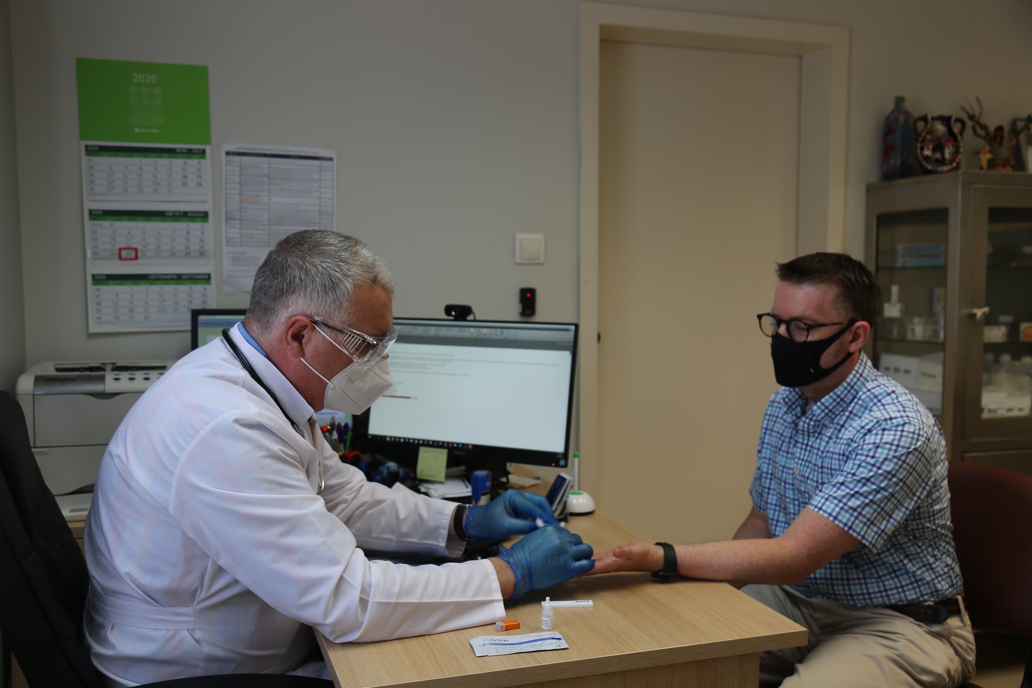 A photo of Interim Provost Robert White - COVID-19 test over the summer