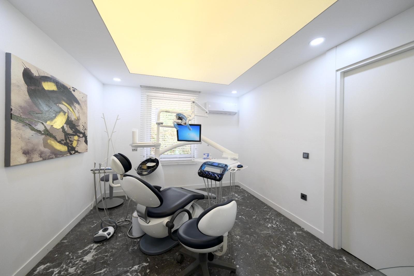 Interior of a dental treatment room at DentPrime clinic in Antalya, Turkey
