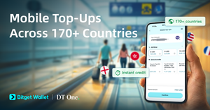 Bitget Wallet Integrates DT One for Mobile Top-Ups Across 170+ Countries